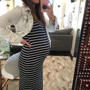 Seraphine Maternity striped Maxi Dress